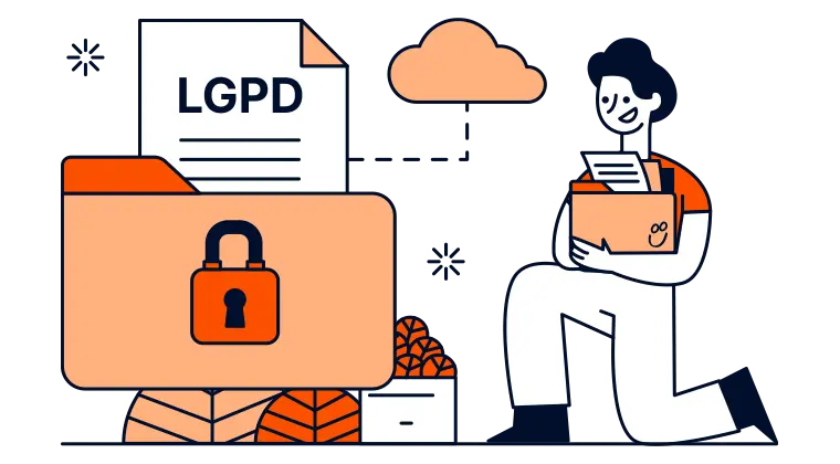 Ilustração do compromisso com a LGPD